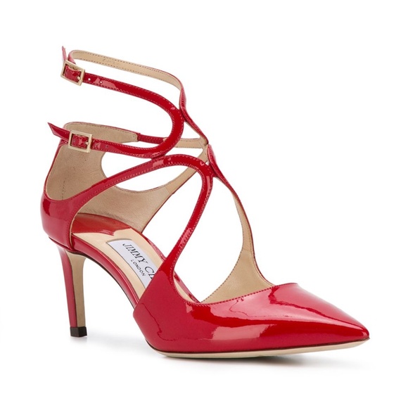 Jimmy Choo Lancer 85 Patent Red Heel Size 36 - Picture 1 of 6
